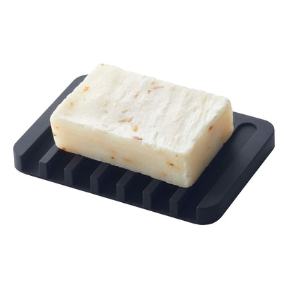 YAMAZAKI Home Flow Soap Tray - Silicone Holder Dish for Sink - Silicone