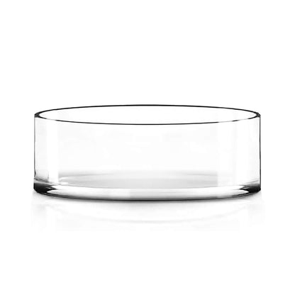 CYS EXCEL Wide Cylinder Clear Glass Vase (H:4" D:12") Flower Vase Centerpieces Hurricane Floating Pillar Candle Holder Terrarium Planter