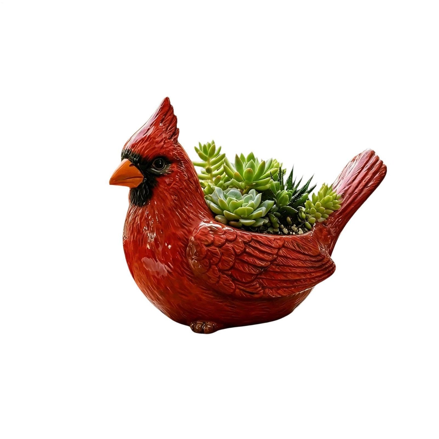 Outdoor Flower Pots - Resin Bird Shape Decorative Planter, Small Indoor Garden Container | Cute Plant Holder, Compact Seedling Growing Pot for Garden Patio Porch Pathway Home Office Farm