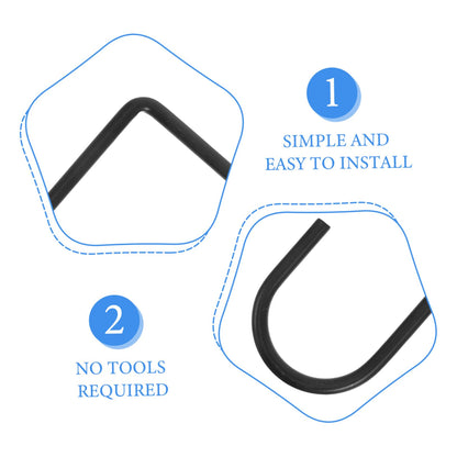 BESPORTBLE 8pcs Heavy Duty Black Fence Hooks for Hanging Plants Planters Bird Feeders Lights Easy to Install Space Saving Design for Decks Railings Gardens