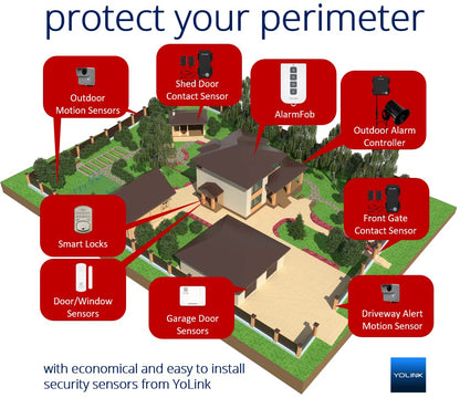 YoLink LoRa Smart Door & Window Sensor: Up to 1/4 Mile Open-Air Range, Door Left-Open Reminders, up to 5 Year Battery Life, Alexa, IFTTT, Home Assistant, Home Security, Hub Required