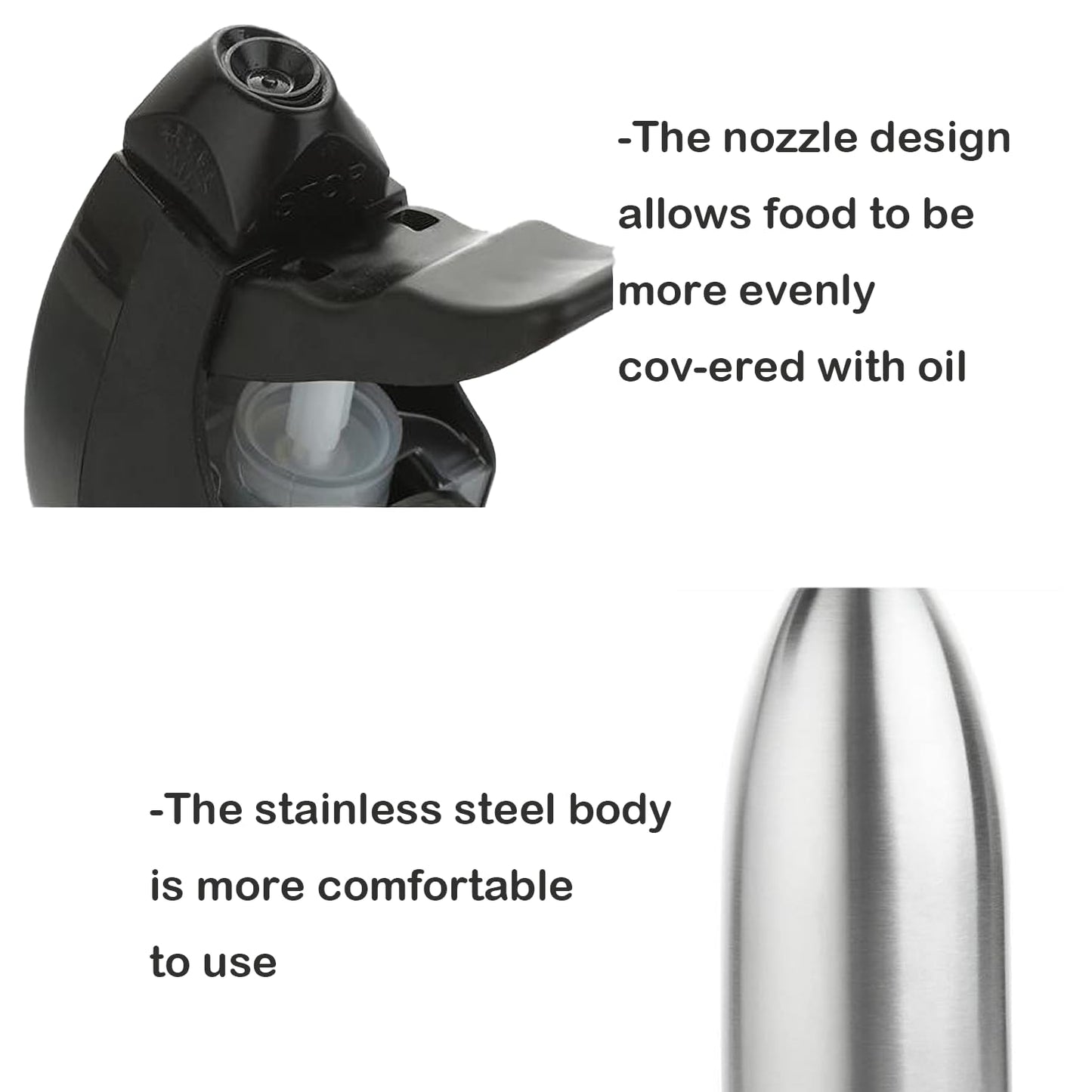 Stainless Steel Olive Oil Sprayer Bottle, 17 Oz/500ml Sauce Vinegar Sprayer Dispenser, Water Sprayer Bottle,Kitchenware Tools for Cooking, Frying, BBQ and Grilling