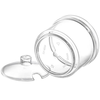 ZEAYEA Set of 6 Clear Acrylic Sugar Bowl, 14 oz Seasoning Box Condiment Pots with Spoon and Lid, Sugar Spice Salt Canister for Home Kitchen, Coffee Bar, Restaurant