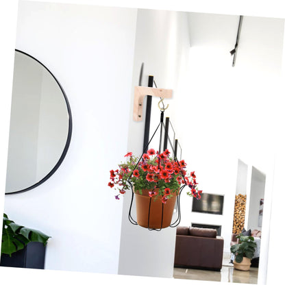 SUPVOX Wooden Plant Hanger Bracket 2pcs Indoor Wall Plant Holders Heavy-Duty Hanging Hooks for Flower Pots Natural Wood Suitable for Indoor Garden and Patio