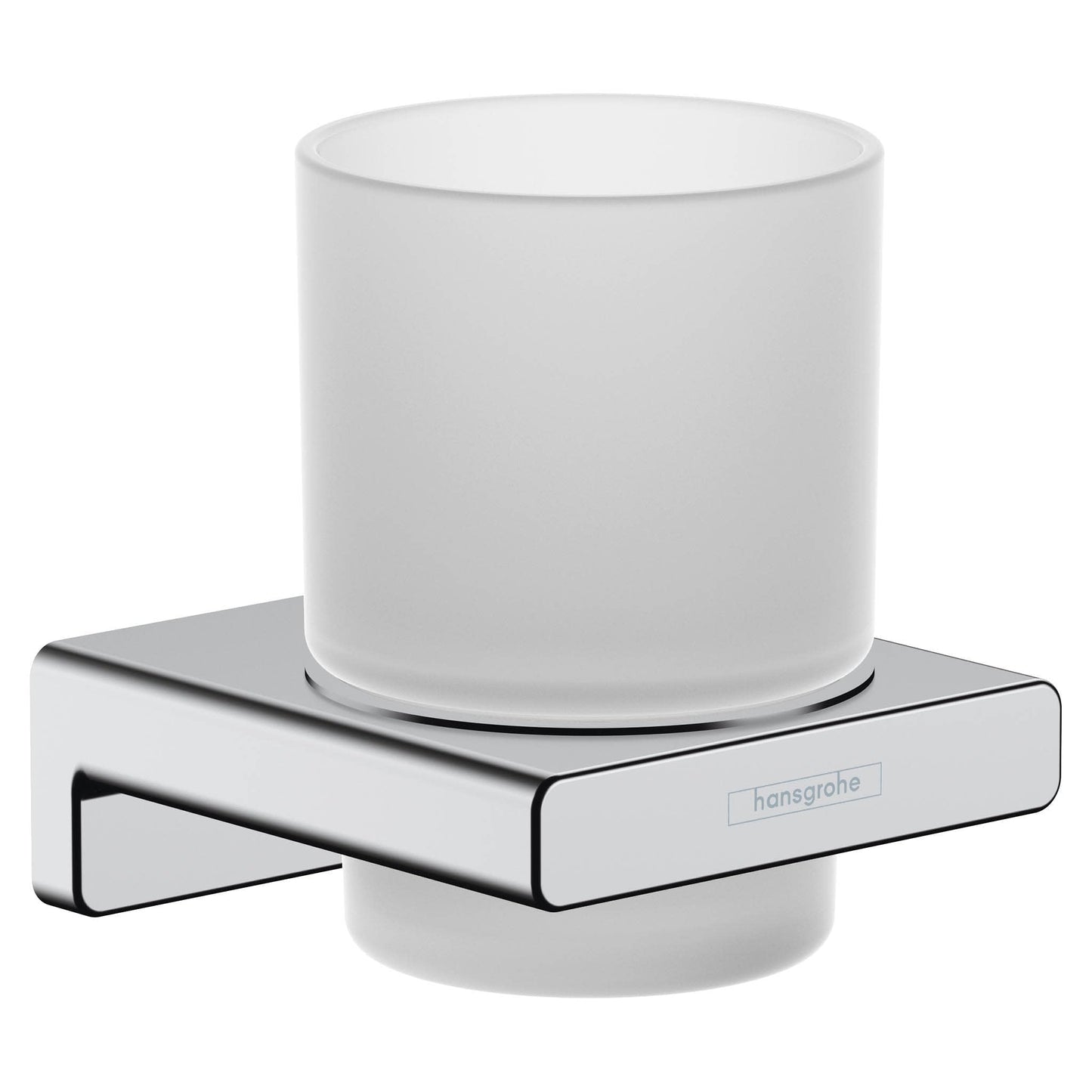 hansgrohe AddStoris Toothbrush Tumbler in Chrome 4-inch Accessories in Chrome, 41749000