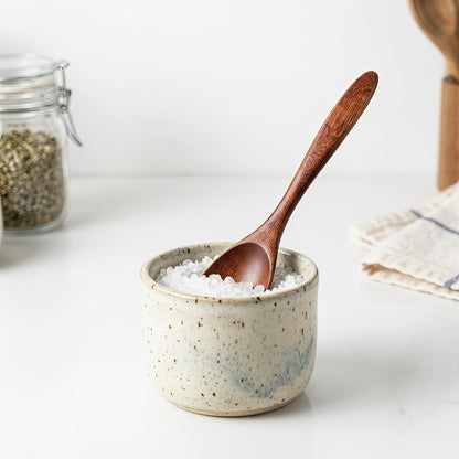 TOYANDONA 10Pcs Wooden Spoon Set Small Coffee Wood Spoons for Sugar Salt Spice Jars Reusable Serving Spoons Wood Compact 5.70In Kitchen Utensils