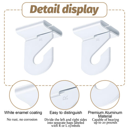 Yuanan 30 Pairs Drop Ceiling Hooks for Hanging, Heavy Duty Drop Ceiling Hook for Hanging Ceilings Hook Ceiling-Grid Hangers Ceilings Hooks for Classroom Hang Plants & Decorations