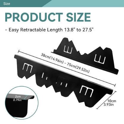 Stainless Steel Stove Gap Covers (2-Pack) - Adjustable Length 14.9 inches to 29.5 inches, Heat-Resistant Kitchen Gap Filler for Countertops
