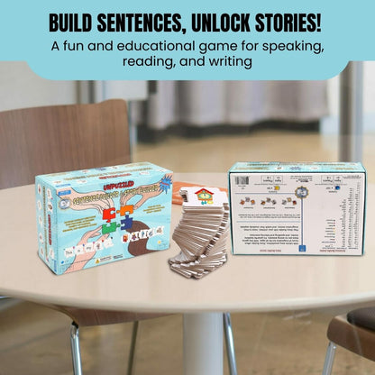 Sentence & Story Building 2-in-1 Educational Game for Kids | Phonics & Reading Puzzles Ages 6-8 | Learn Parts of Speech & Sight Words | Speech Therapy Materials for Kindergarten & 1st Grade