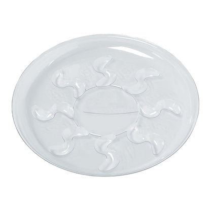 Idyllize 5 Pieces of 6 Inch Clear Thick Plastic Heavy Duty Sturdy Plant Saucer Drip Trays for pots (6'')