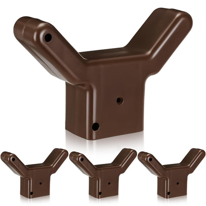 Yungyan 4 Pcs Tree Support, Plastic Fruit Branch Support Device Tree Brace Prevent Them from Breaking for Vineyards Ornamental Gardens Orchards Fits on Standard 1.57 x 1.57 Inch Lumber (Brown)