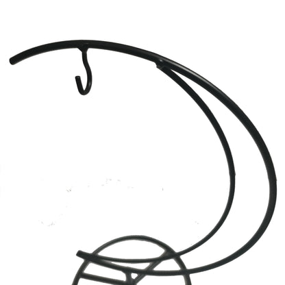 WOCTDTHW Ornament Display Stand Holder Iron Hanger for Chrismas Hanging Glass Globes (Moon Shape 2 Pcs)