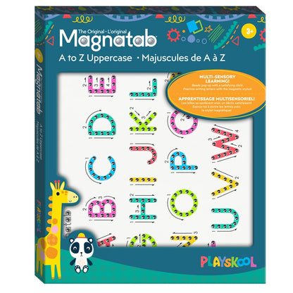 Playskool Magnatab — A to Z Uppercase Letters — Magnetic Board Toy Letter Tracing for Toddlers Learning and Sensory Drawing — for Kids Ages 3 and Up