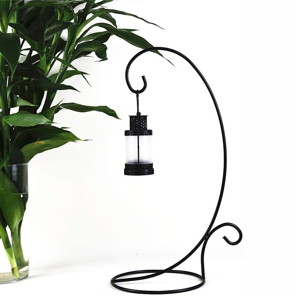 E-view Ornament Display Stand Set of 2 - Metal Stand Flower Pot Holder Rack for Hanging Glass Globe Air Plant Terrarium, Lantern, Witch Ball - Iron Home Wedding Decoration (18")