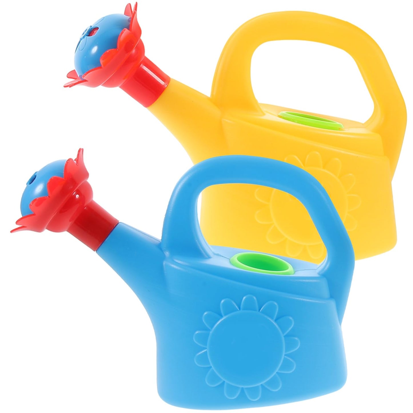 Plastic Watering Can Small Watering Can for Kids Outdoor Garden Flower Pool Beach Bath, Pack of 2 (Random Color)