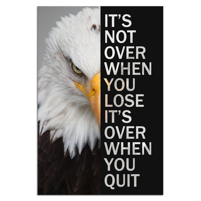 Inspirational Canvas Wall Art Inspirational Animal Eagle Poster Motivational Entrepreneur Positive Quote Picture Print Artwork Office Decor Holiday Gift Frame Ready to Hang[12''W X 18''H]