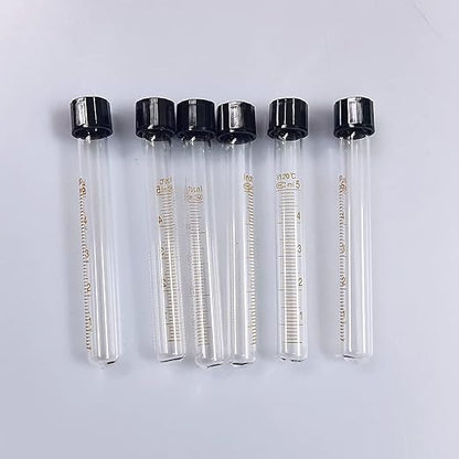 Aquarium Test Glass Tube (6-Pack | 5-ml | 4 x1/2 inch) for Fresh & Salt Water Aquarium Lab Test