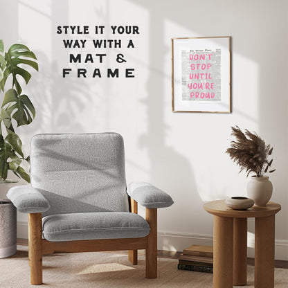 Cute Office Decor - Motivational Poster for Women 8x10 - Inspiring Quotes for Women - Positive Inspiration Wall Decor for Woman - Bedroom Decoration - Encouraging Gifts - Boss lady Newspaper Wall Art