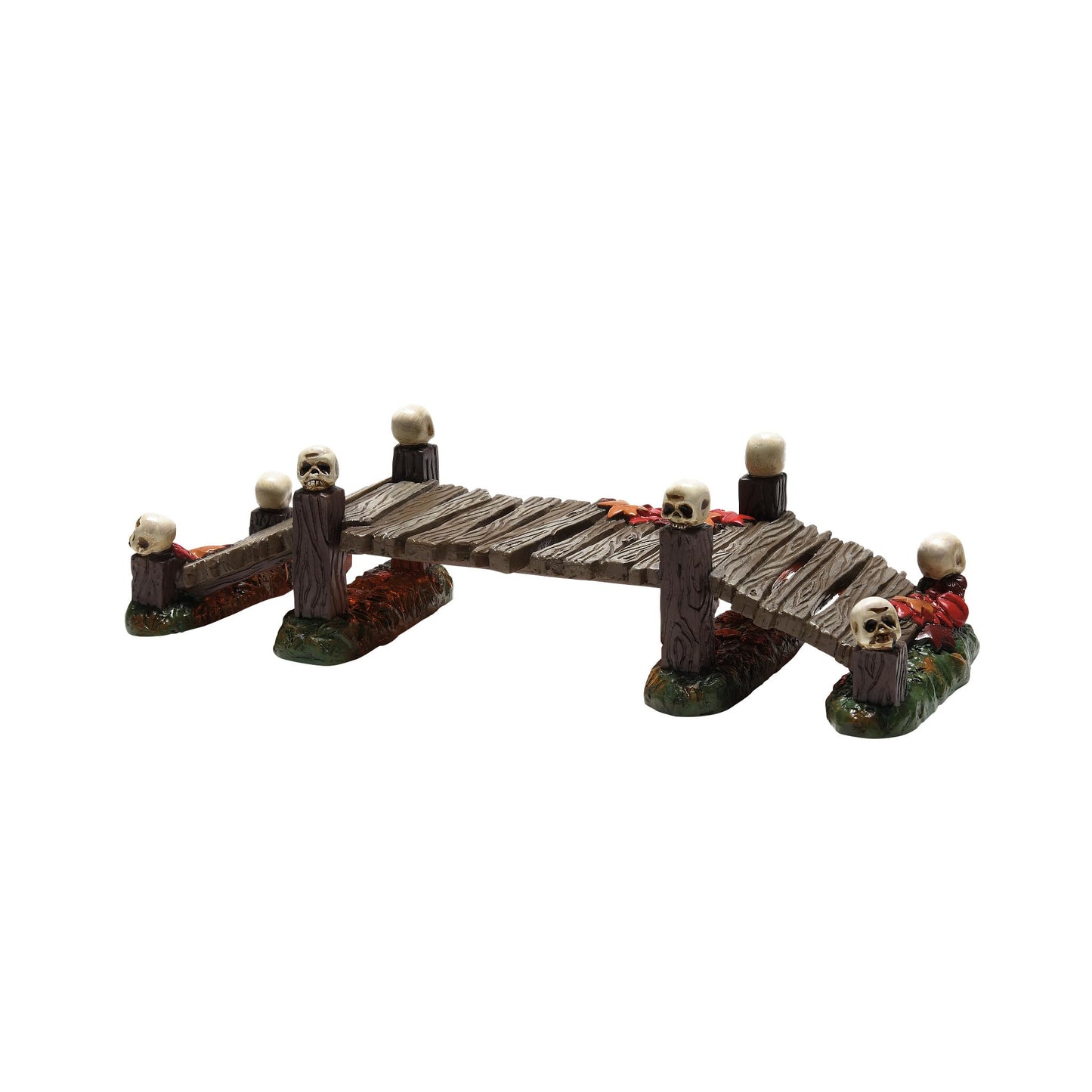 Department 56 Village Collection Accessories Halloween Haunted Boardwalk Bridge Landscape Lit Figurine, 7.1 Inch, Multicolor