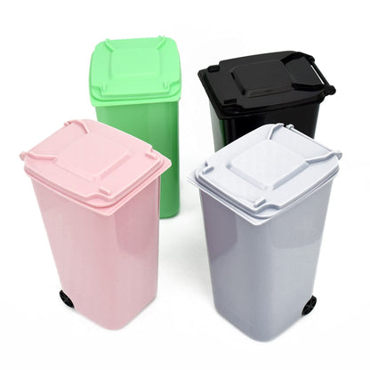 Mugtel Mini Trash Can with Lid Swing Top Small Trash Can Pen Holder for Car Bedroom Office Desktop 22 Fl Oz (4 Pcs Multi-Color)