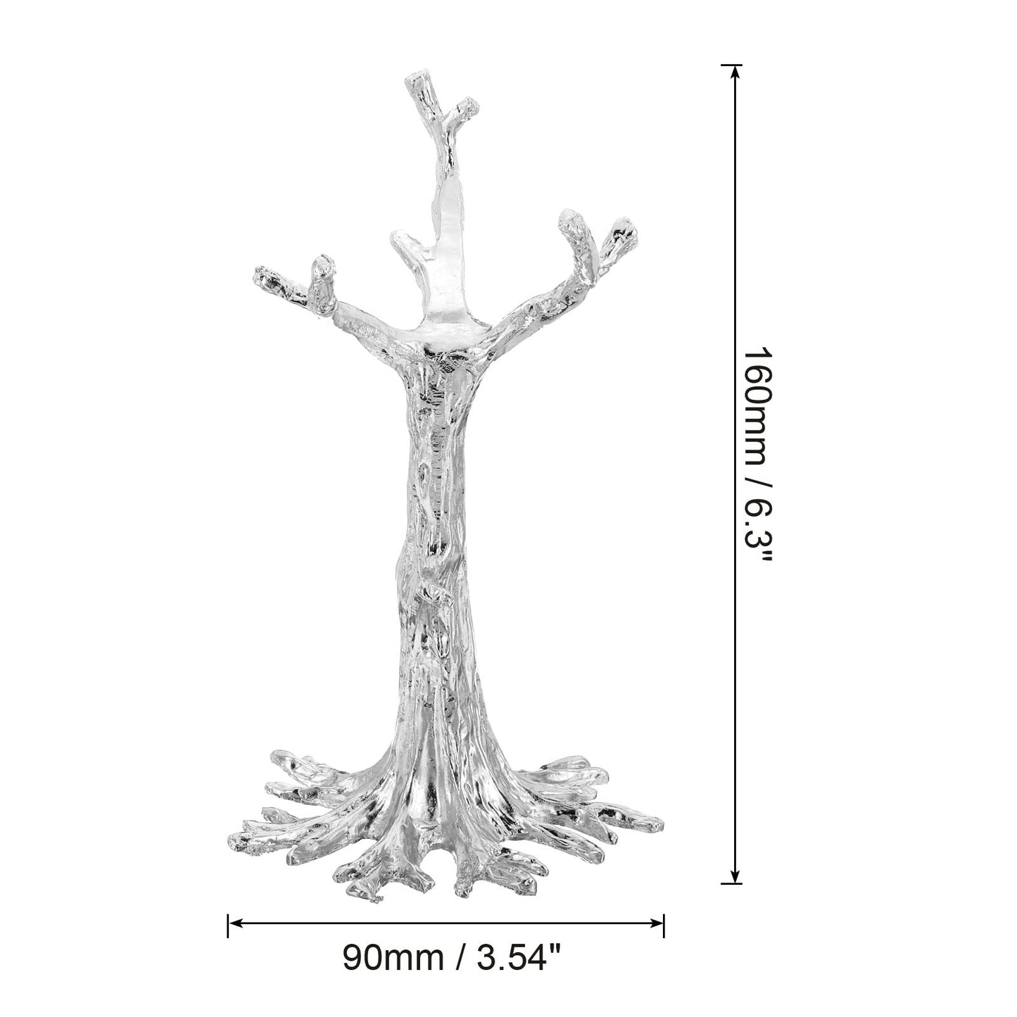 PATIKIL Crystal Ball Stand, Sphere Display Stand Photography Props for 80 to 100mm Crystal Balls Ornament Rack Holder Metal Base Tree Shape, Silver