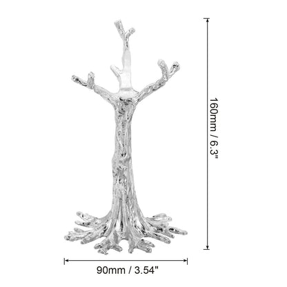 PATIKIL Crystal Ball Stand, Sphere Display Stand Photography Props for 80 to 100mm Crystal Balls Ornament Rack Holder Metal Base Tree Shape, Silver