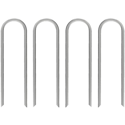AAGUT Garden Stakes, Yard Landscape Staples Heavy Duty Galvanized 11-Gauge 6 Inch Lawn U Pins for Dog Fence,Tubing Drip Irrigation Hose, Chicken Wire, Weed Barrier Fabric 200 Pack