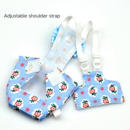 3PCS Bird Diaper with Adjustable Shoulder Strap Washable Parrot Diapers Reusable Bird Flight Suit Nappies Protective Breathable Nappy Clothes for Parakeet Macaw Conure (M)