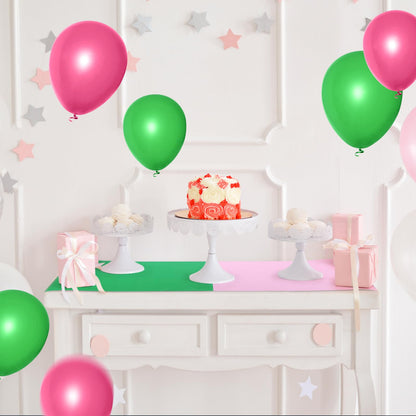 Windkream 3 Pcs Pink and Green Table Runner 71 x 13 Inches Witch Princess Theme Table Runner Witch Party Decorations for Birthday Baby Shower Bachelorette Party Supplies