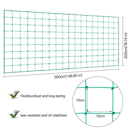 Trellis Netting, PDGROW Climbing Plant Support Net Garden Pea Bean Neting, Heavy-Duty PE Trellis Net for Cucumber, Tomato, Vegetables, Fruits, Sweet Pea Plants (6.6' x 16.4'Ft)