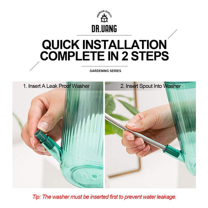 Small Watering Can Indoor Plants with Long Spout (1L, Emerald)
