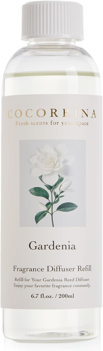 COCORRÍNA Reed Diffusr Oil - Gardenia 6.7 oz. Scented Oil for Reed Diffuser Home Fragrance for Bedroom, Bathroom