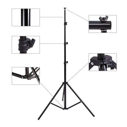 HYJ-INC Photo Video Studio 12 x10ft 100% Muslin White Backdrop with 10 x 8.5ft Stand Photography Background Support System Kit,Clamp, Carry Bag