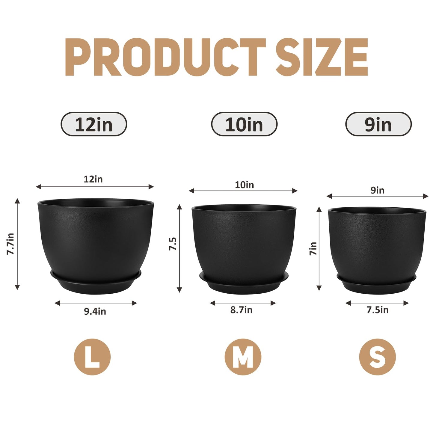 YNNICO Indoor Self Watering Planters