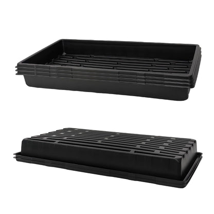 RooTrimmer 5 Pack 1020 Trays and 40 Pack Reusable 4-Cell Seed Starter Tray for Seedlings