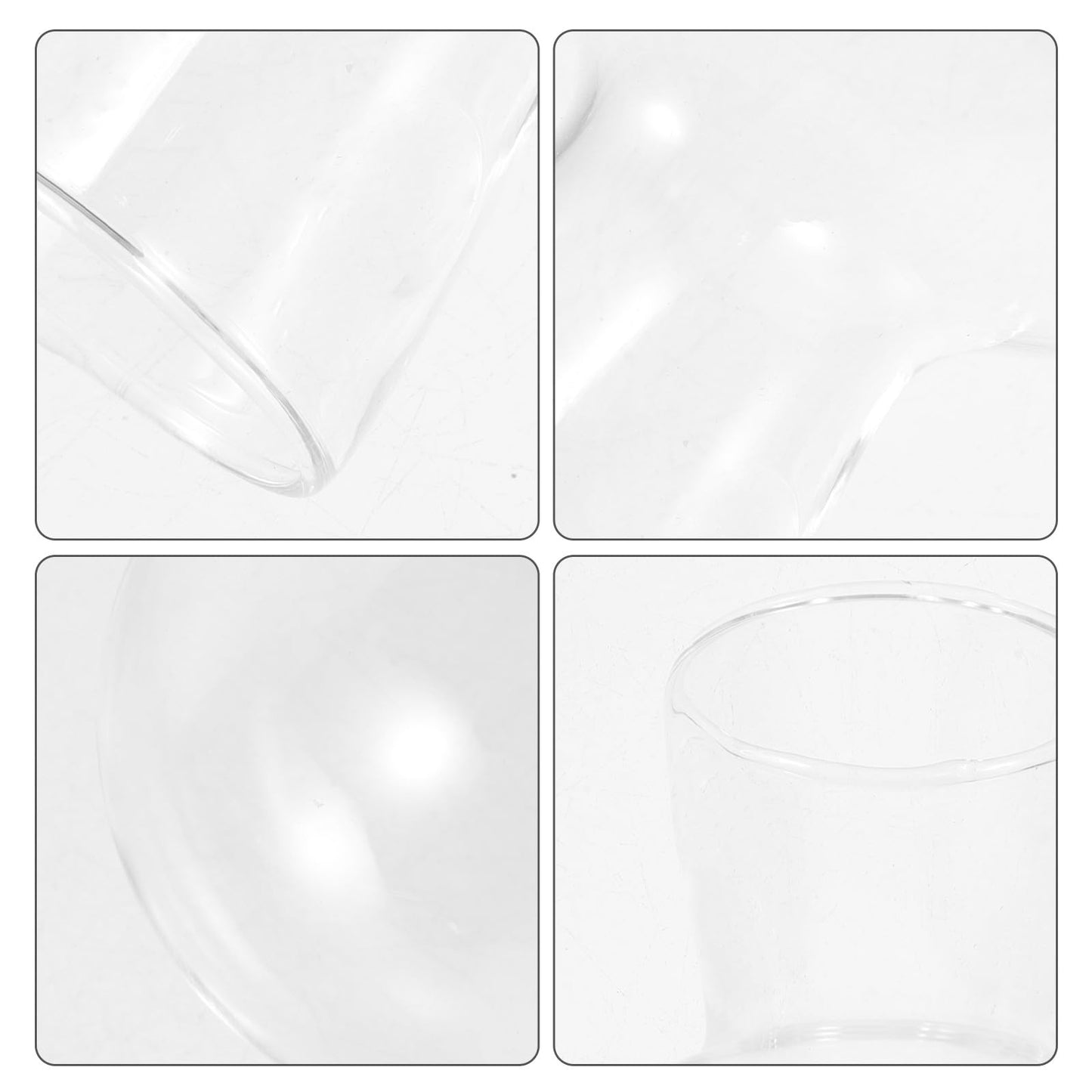 Veemoon Glass Flower Vase with Wooden Stand, High Borosilicate Glass Hydroponic Plant Terrarium for Indoor Home Décor and Tabletop Gardening