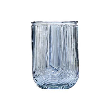 Duiaynke Glass Vase, Glass Ornament,Plant Vases Modern Terrarium Holder Display, for Dining Table Office Desktop Home Decor
