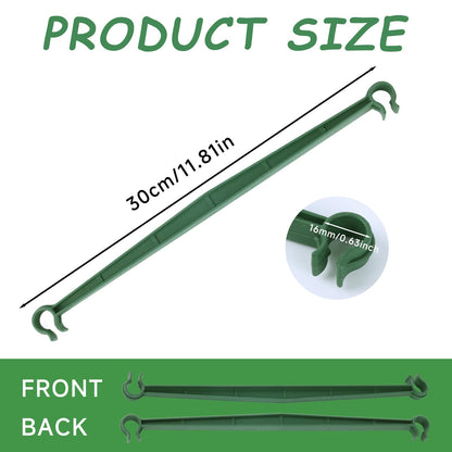 100pcs Garden Stakes Arms for Tomato Cage, TomatoTrellis Connectors, Attach 0.63 Inch Dia Tomato Stakes Connector and Plant Stick Supports, 11.8in Plastic Connecting Rod (16mm，No Stake)