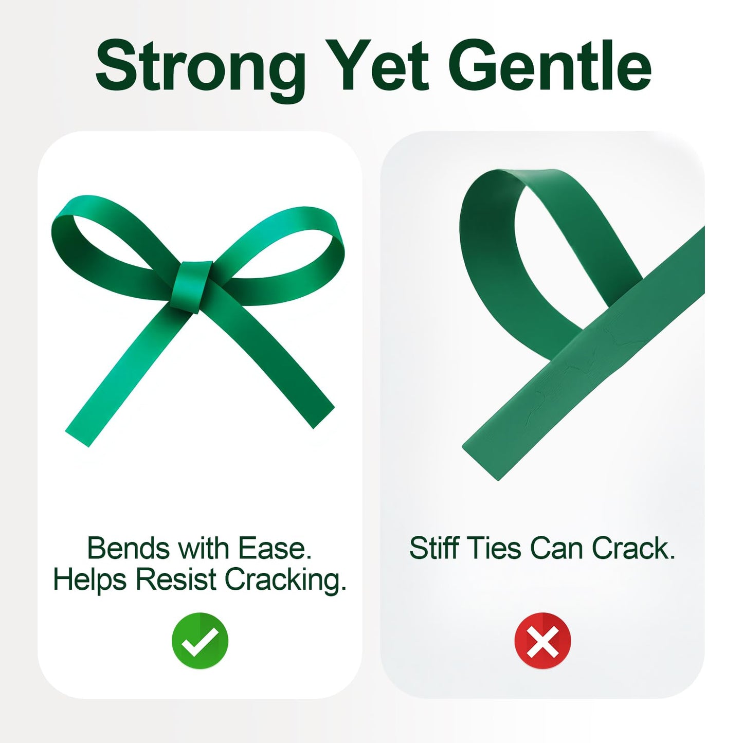 Plant Tie Tape – 4 Rolls (788 ft) Stretch Vinyl (PVC), 0.5" Wide, Non-Adhesive Garden Ties for Stems & Poles – Includes Mesh Bag & Binder Clip (788 ft)