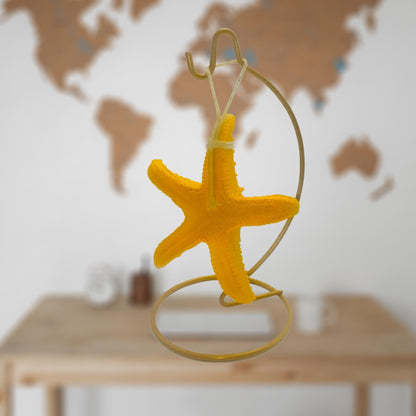 Ornament Display Stand Holder Home Wedding Decoration Rack for Hanging Glass Globe Pot Stand Iron Pothook Stand Terrarium Witch Ball (S, Gold)