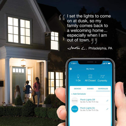 Lutron Caseta Smart Lighting Smart Hub for Light Bulbs and Fans, Works w/ Alexa, Apple Homekit, Google Home, 75 Device Capacity, L-BDG2-WH, White