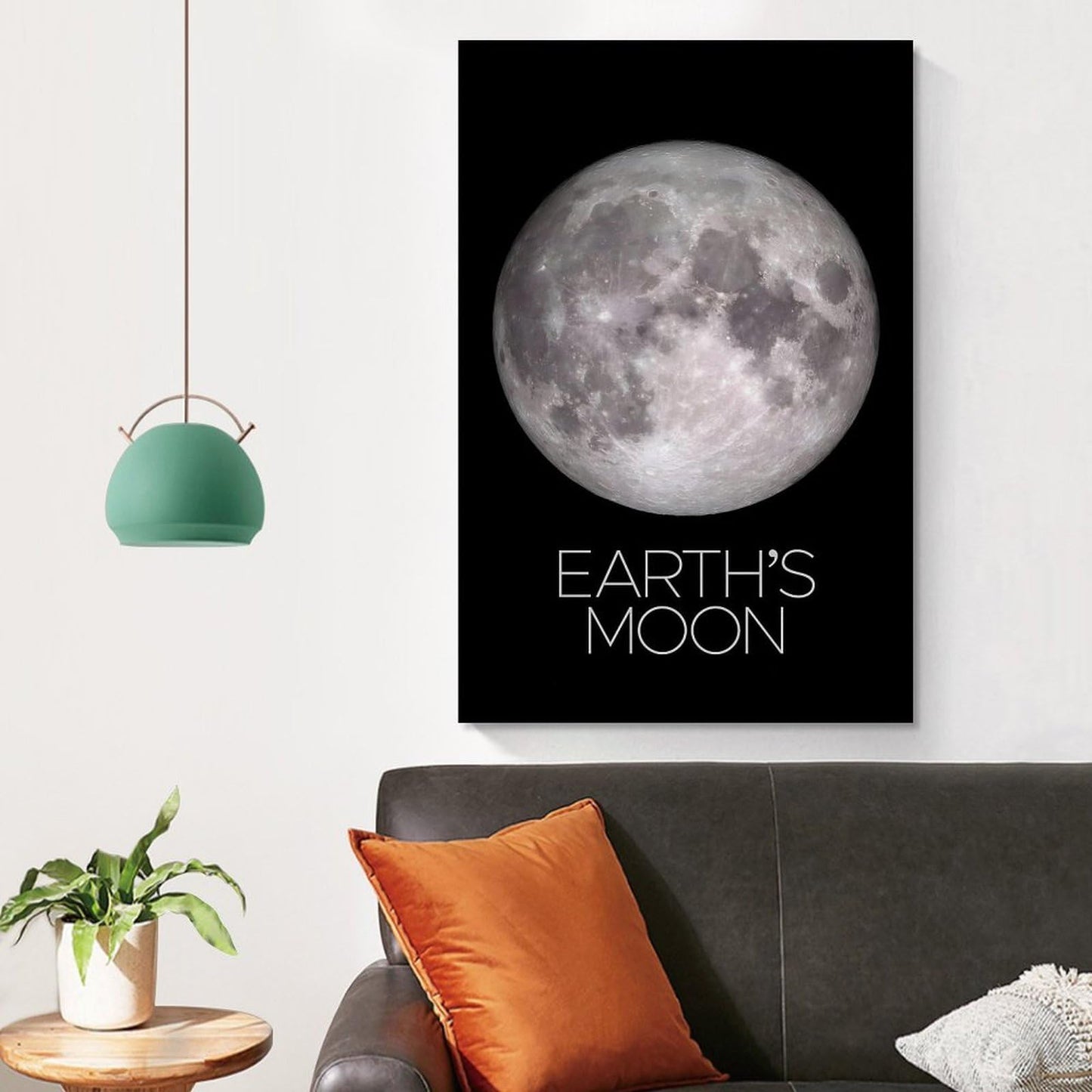 XIAOLOUTINYU Solar System Canvas Wall Art - Moon Planet Space Poster for Kids Room Bedroom Classroom, STEM Educational Astronomy Decor, Science Gift for Boys Girls Teens, 12x18 Inch Unframed