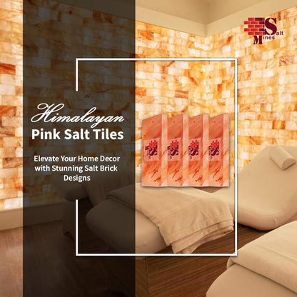 Himalayan Pink Salt Bricks for Spa & Salt Wall – Pack of 20 (8″ × 4″ × 1″) – Natural Himalayan Crystal Salt Tiles for Sauna, Wellness Décor