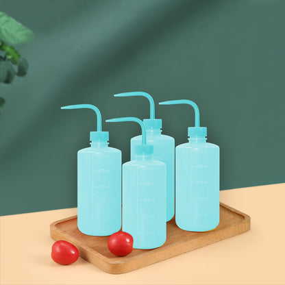 Grosun 4 Packs Tattoo Wash Bottle Water Squirt Squeeze Diffuser Bottles (Light Blue, 500ml)