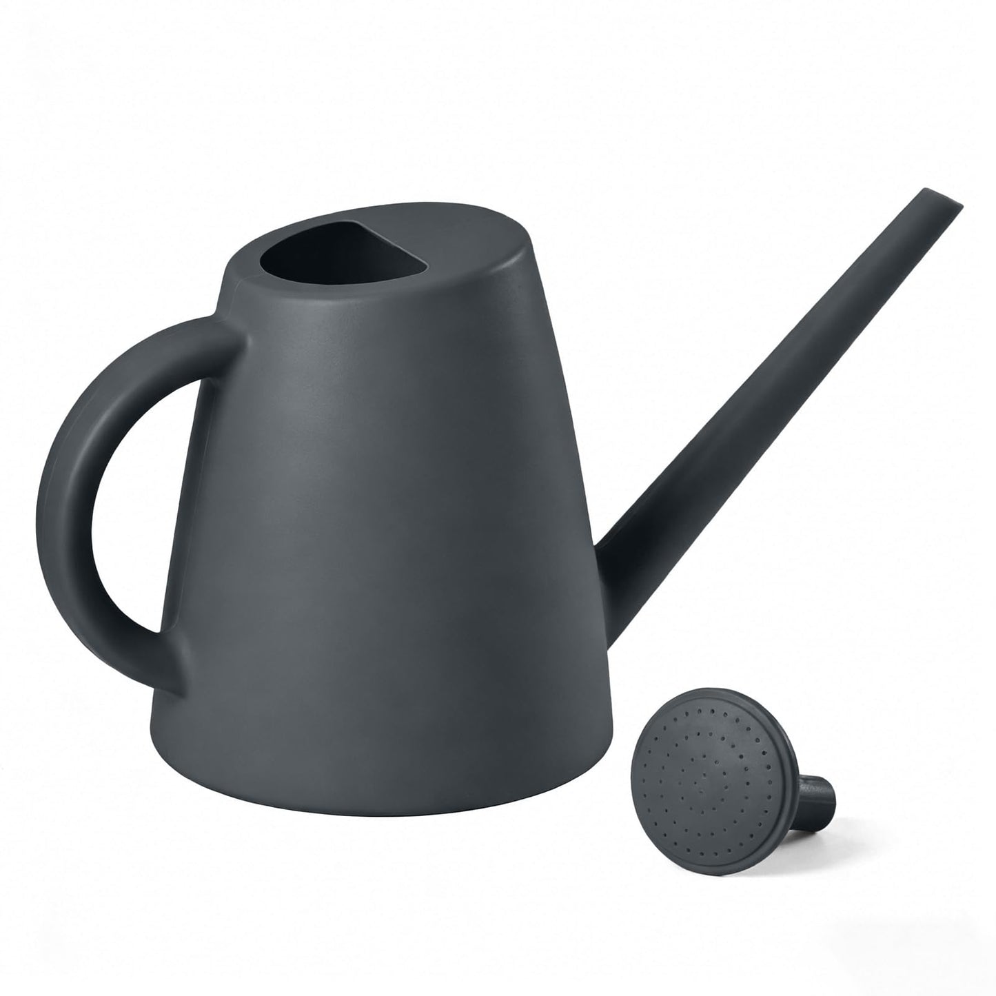 TEIUKAX Indoor and Outdoor Watering Can - Long Spout -1/2 Gallon (64oz) - Grey