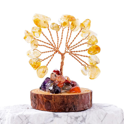 DYBEATY Crystal Tree Gifts for Women 6 Sets Handcrafted Tree of Life Healing Crystals Stones for Positive Energy Good Luck Home and Office Decor for Mom Dad Lovers Friends (6 Sets)