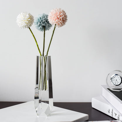 kitCom Series Crystal Vase, Flower Vase, Suitable for Home Decor, Wedding or Gift - 8.3 Inch Luxury Crystal Flower Vase