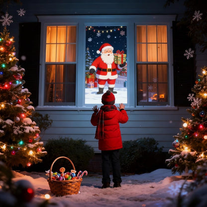 60" x 106" Holographic Rear Projection Screen – Foldable Portable Double-Sided Anti-Wrinkle Projector Screen for Christmas Movies, Halloween Effects, and Home Theater Nights(120 Inch)