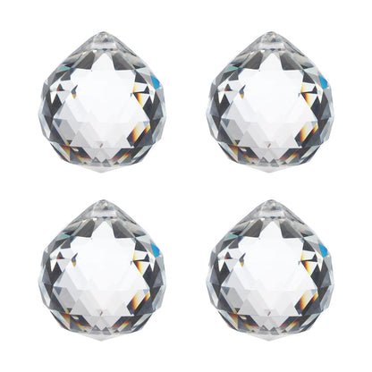 YELARXI Crystal Ball Prisms, Sun Catcher Hanging Prism Sun Catcher Pendant 56mm / 2.2Inch & 4 Pack & Clear-Fitting for (Outdoor/Indoor/Windows/DIY Decor/Feng Shui/Chandelier)
