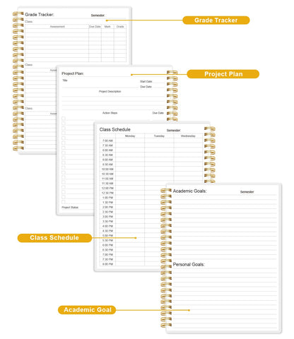 Academic Planner for 2026-2027 or Anytime - Undated Weekly Student Planner For Homeschool, High School, College & Nursing Students, 200 Pages, 8.5" x 11", Pink